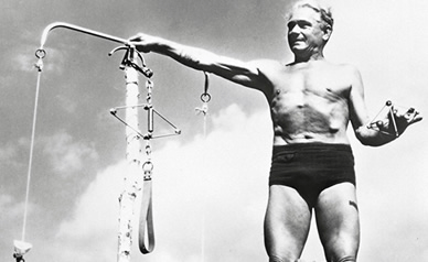 Joseph Pilates, creator of the balanced body exercise system which has benefits for any body, any person.